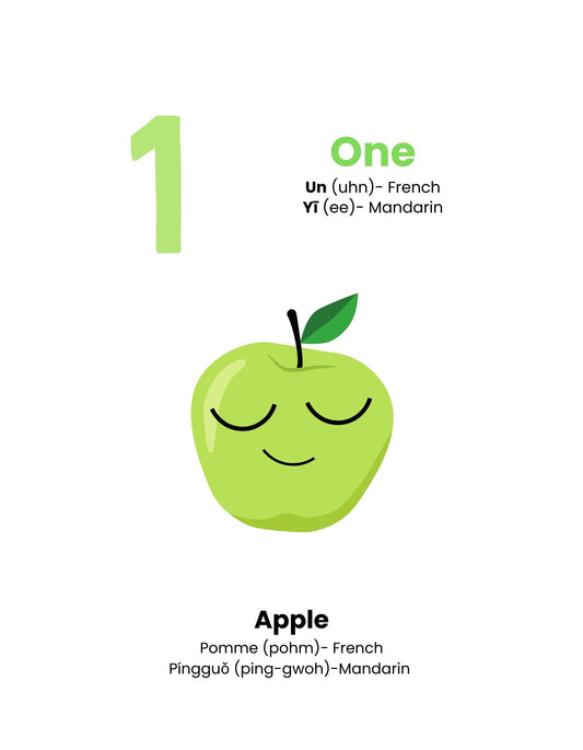 Yummy Numbers- counting food in different languages