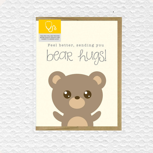 Feel Better, Sending You Bear Hugs Greeting Card