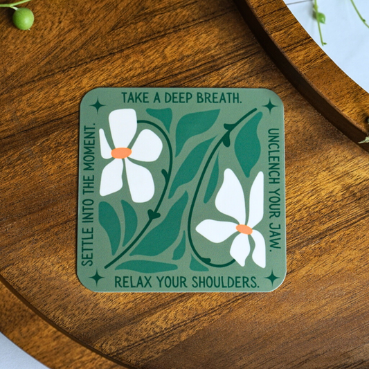 Take a Deep Breath Sticker | Mental Health Sticker | Calming
