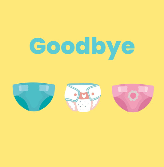 Goodbye Diapers- A potty training prep book for kids.