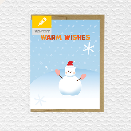 Warm Wishes Snowman Christmas Card