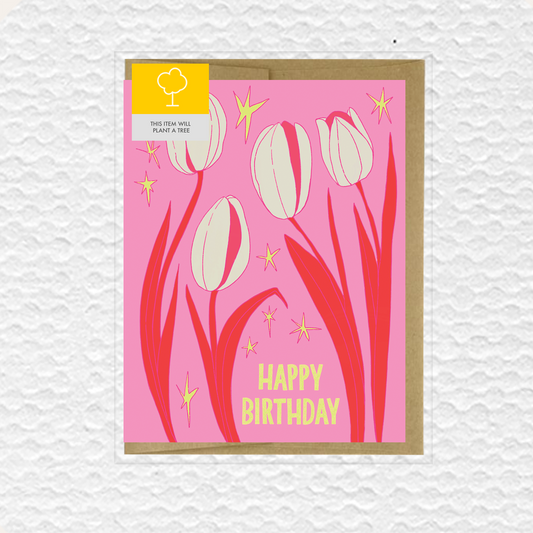Tulip Birthday Card