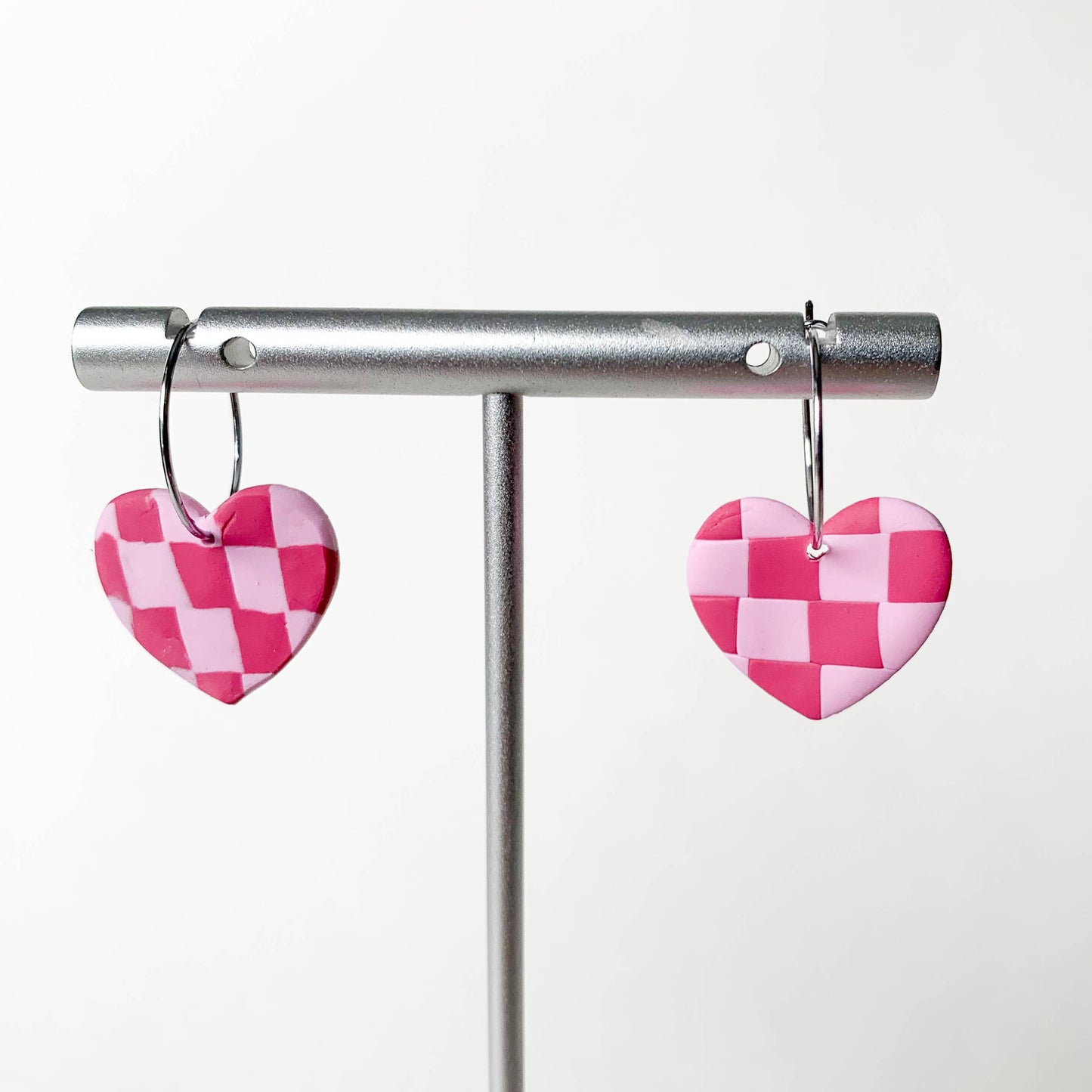 Checkered Heart Hoops