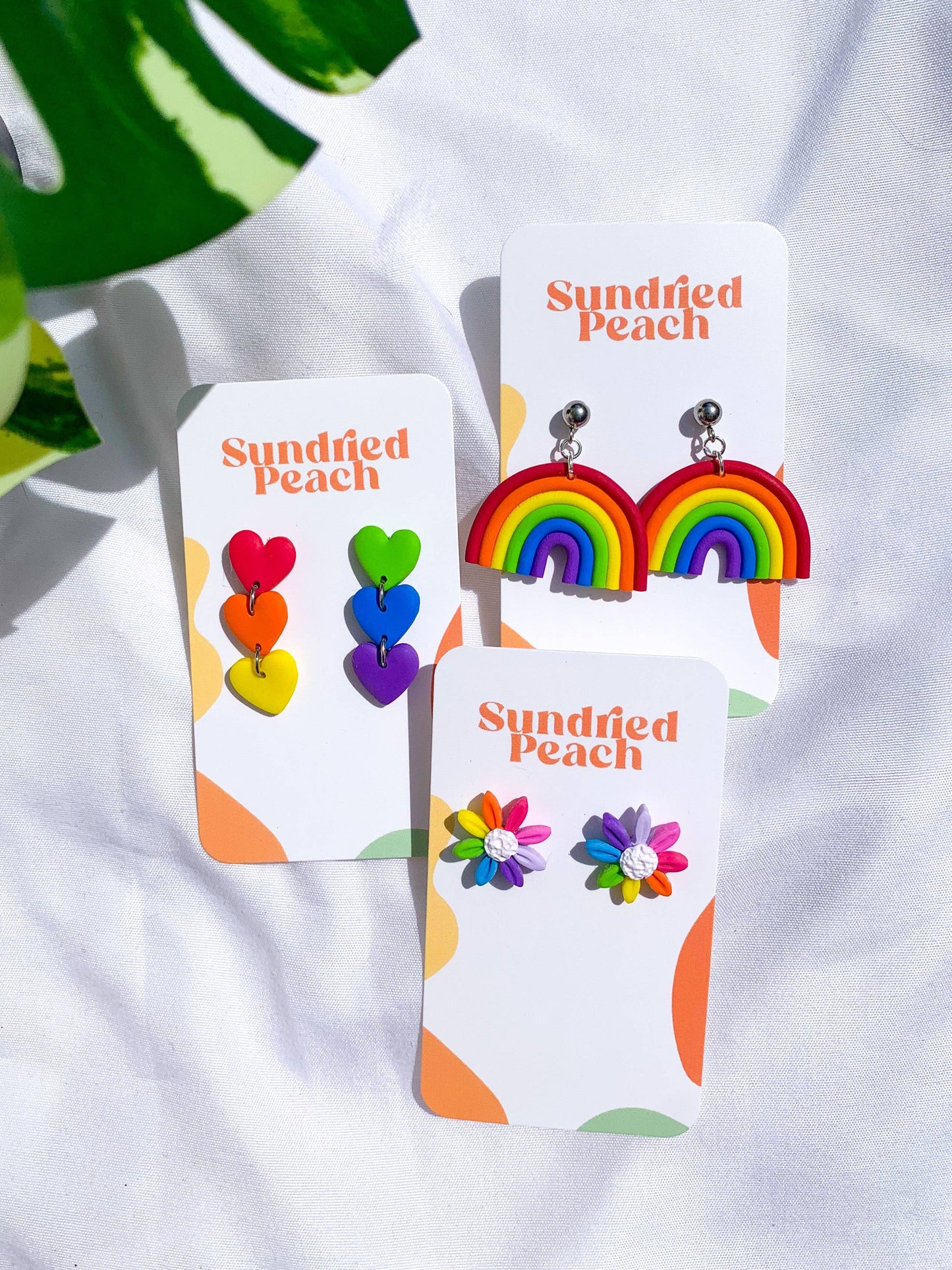 Rainbow Flower Studs