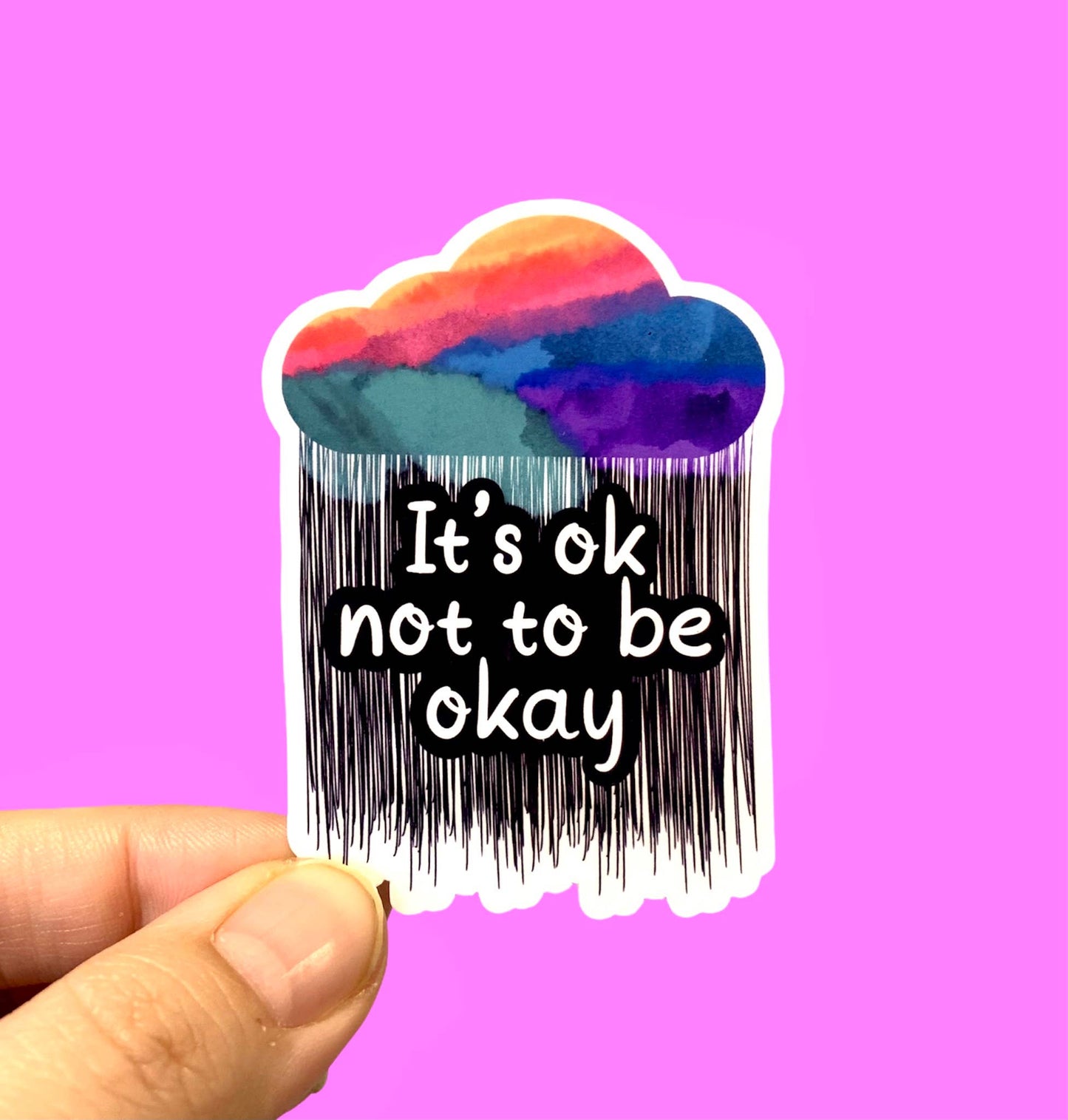 It's ok not to be okay, Mental health sticker
