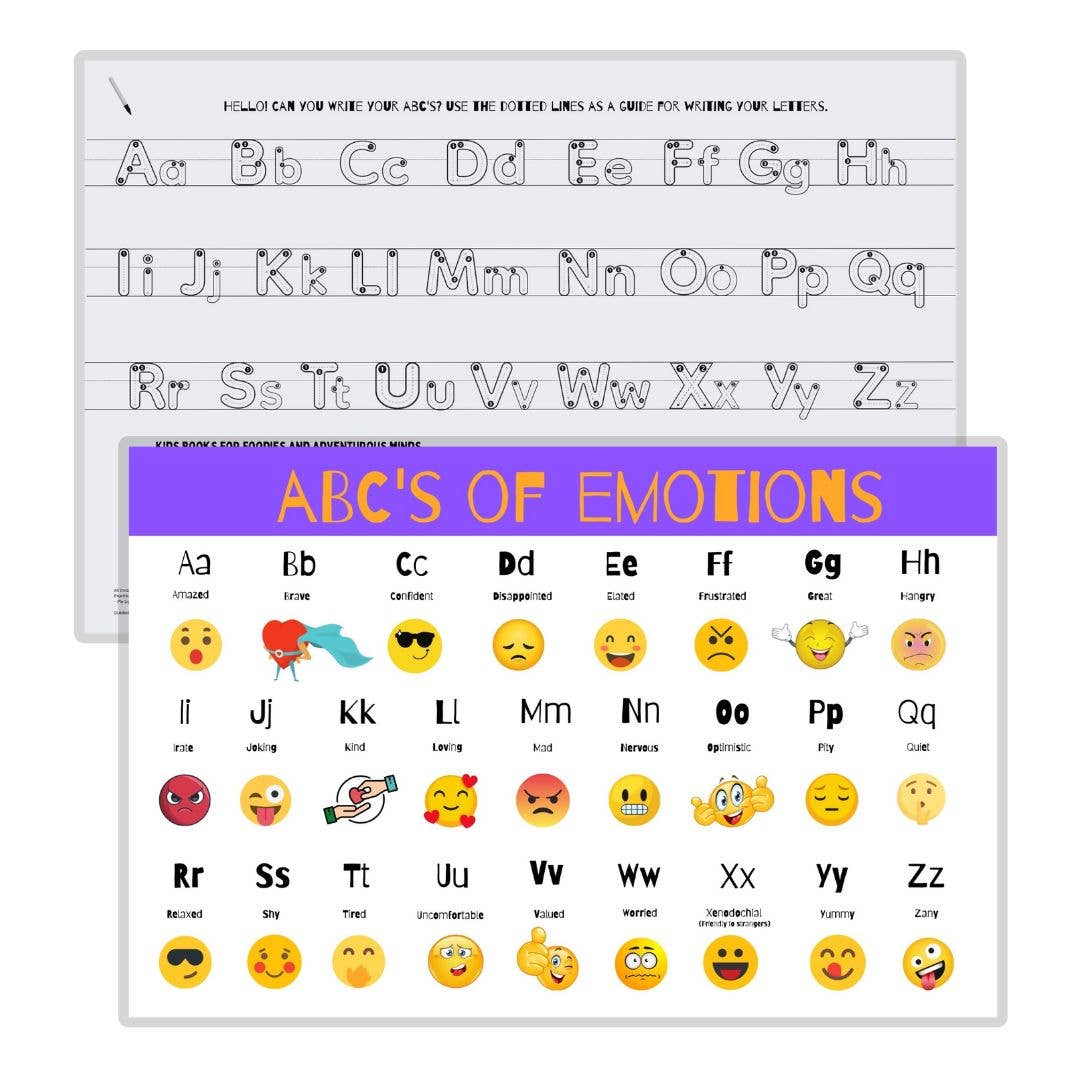 ABC Kids Placemat – Emotions & Feelings – Double-Sided