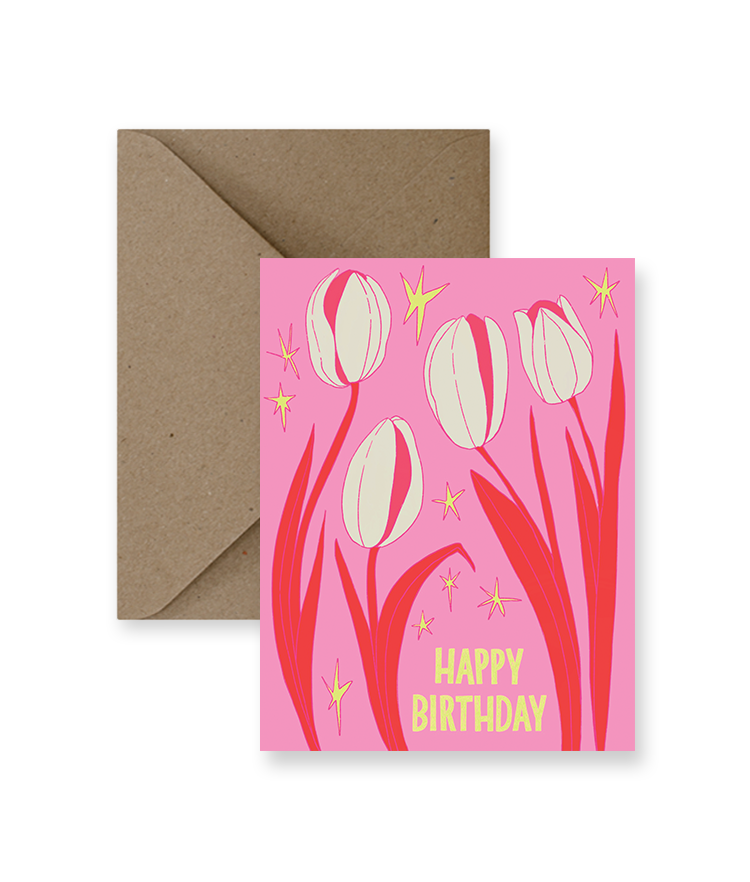 Tulip Birthday Card