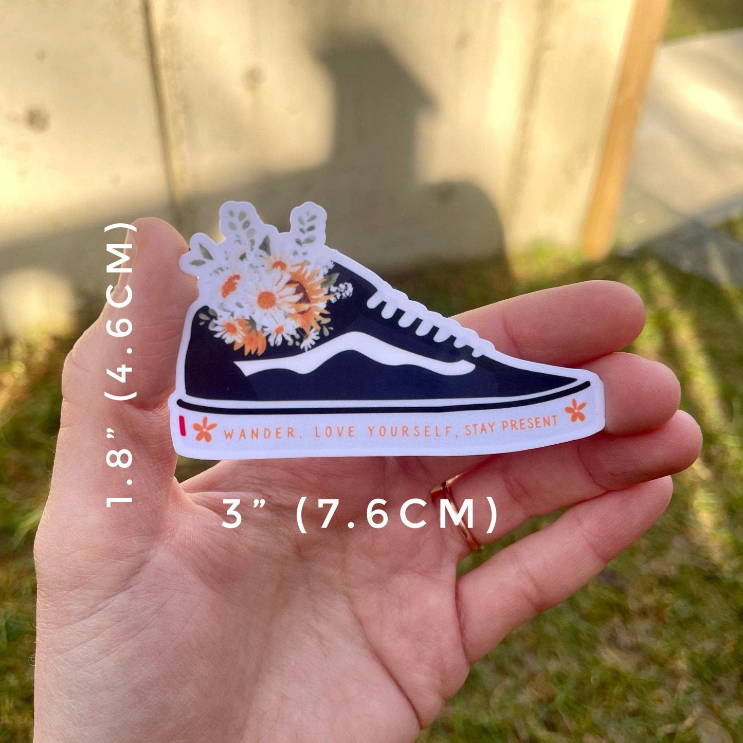 Floral Sneaker Sticker | Adventure Sticker | Waterproof