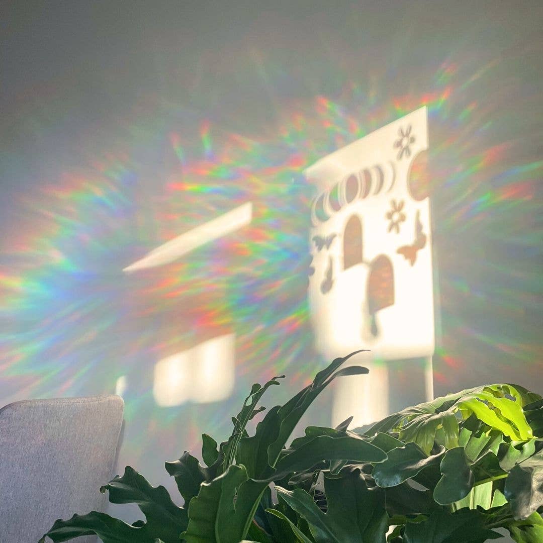 Mountain + Forest Suncatcher Sticker | Rainbow Window Cling