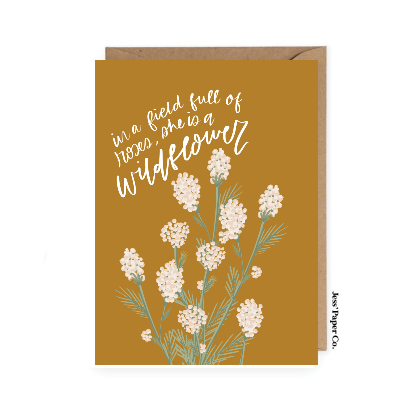 Mustard "She is a Wildflower" Card