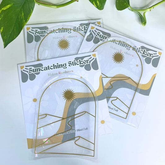 Mountain Sunset Suncatcher | Rainbow Maker | Window Cling