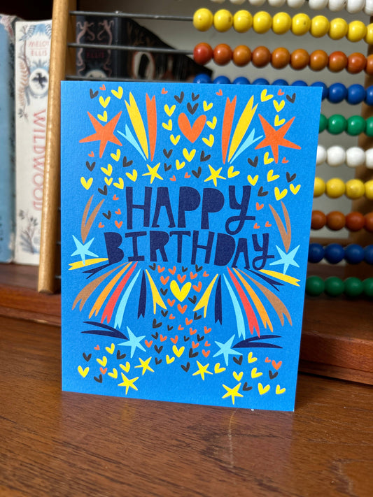Happy Birthday You're A Star Greeting Card Colourful