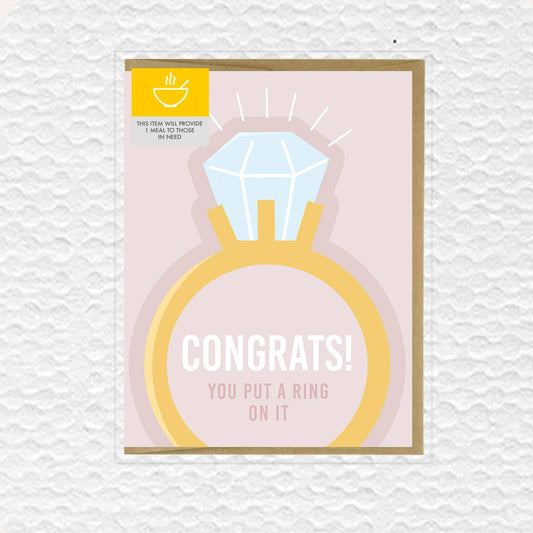 Congrats! You Put a Ring on it Wedding Card