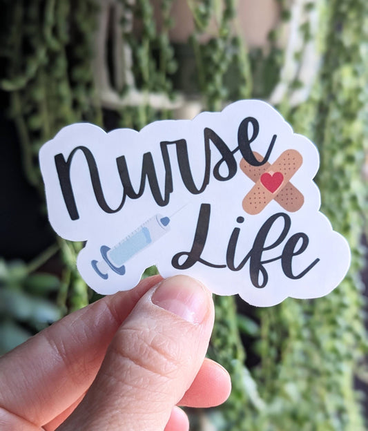 Nurse life vinyl sticker, gift for nursing graduate