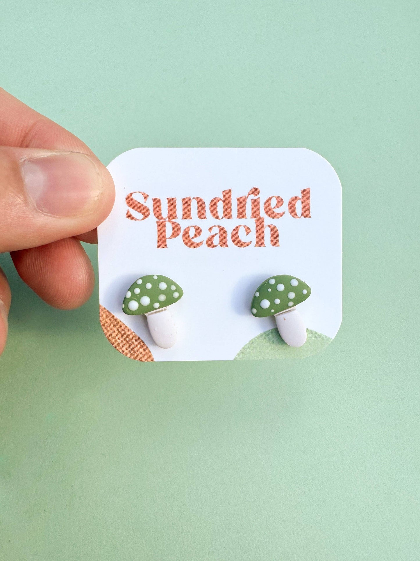 Clay Mushroom Studs