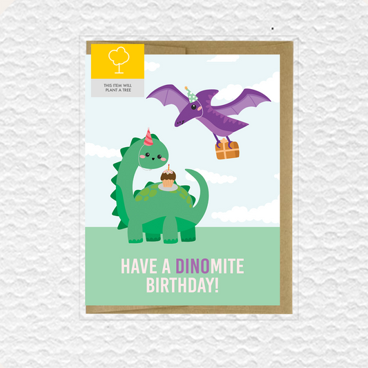 Dinomite Birthday Card