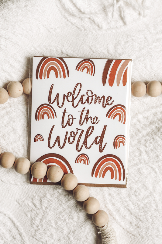 Welcome to the World Baby Rainbow Card