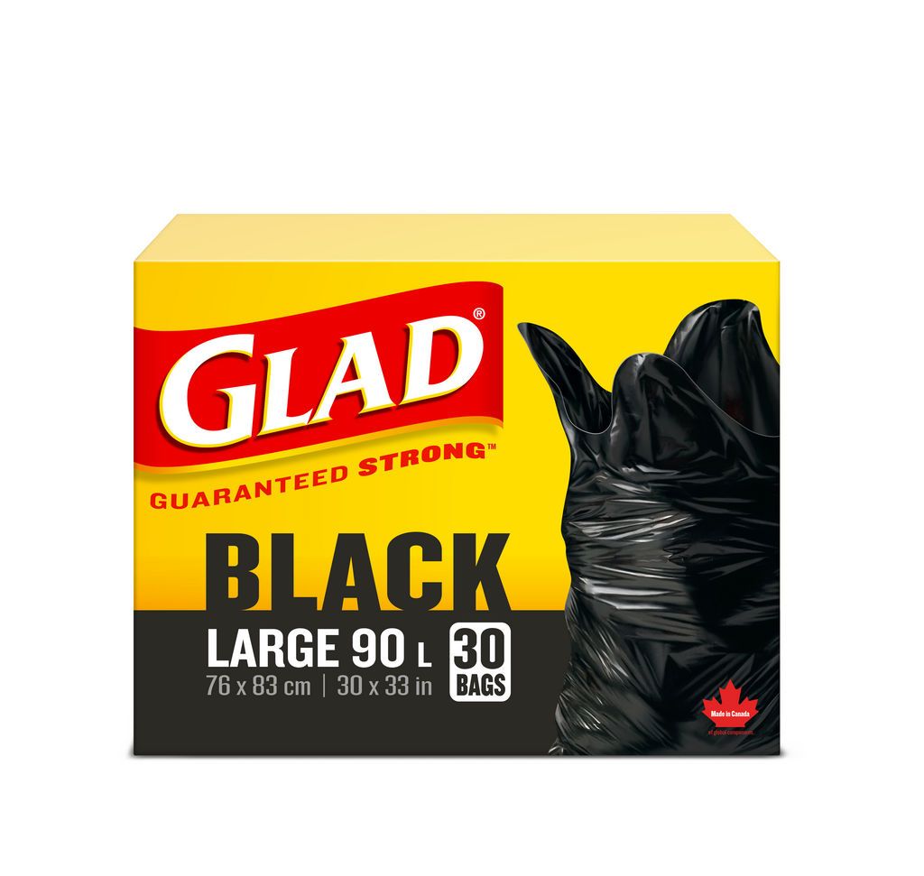 BLACK GARBAGE BAGS WITH EASY TIE TOP