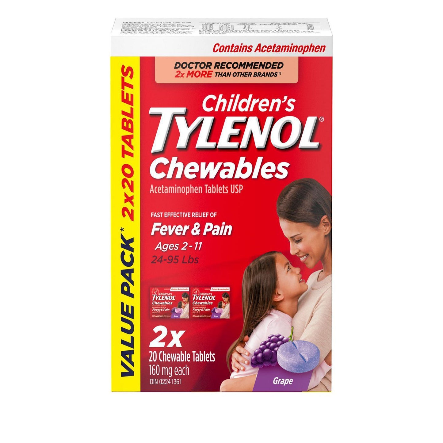 TYLENOL CHILDREN CHEWABLES (160MG)
