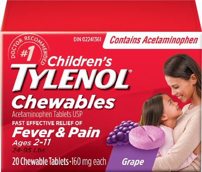 TYLENOL CHILDREN CHEWABLES (160MG)