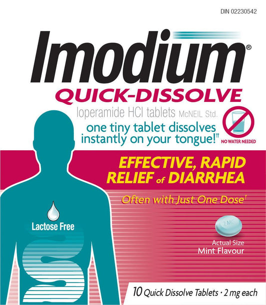 IMODIUM QUICK DISSOLVE TABLETS