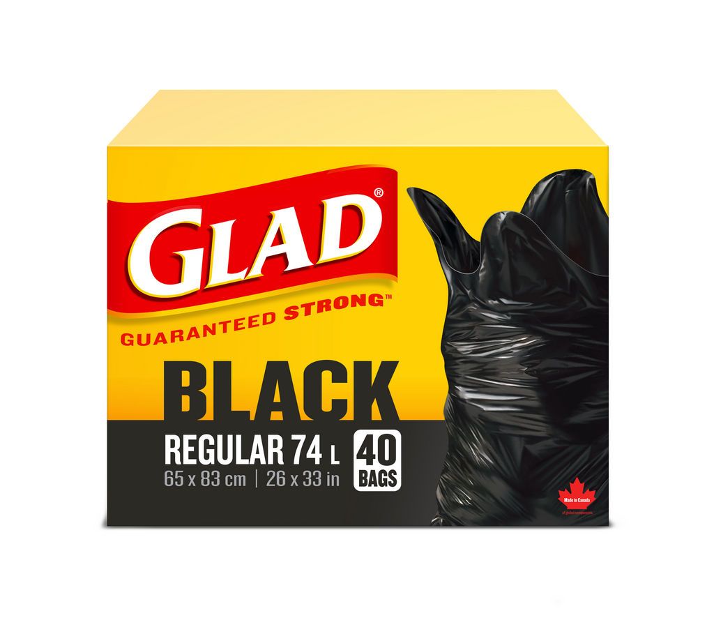 BLACK GARBAGE BAGS WITH EASY TIE TOP