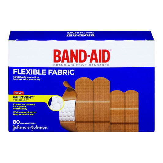 BAND-AID FLEXIBLE FABRIC BANDAGE STRIPS