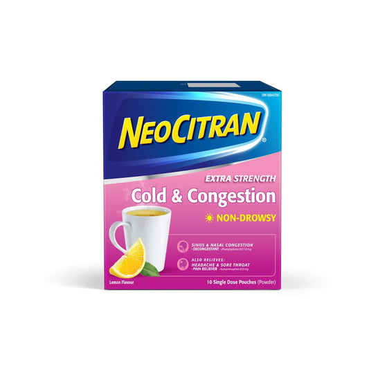 NEOCITRAN EXTRA STRENGTH COLD AND CONGESTION NON-DROWSY