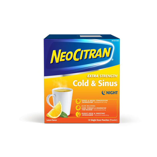 NEOCITRAN EXTRA STRENGTH COLD & SINUS NIGHT