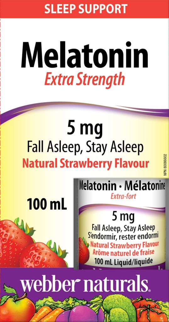 MELATONIN LIQUID - STRAWBERRY FLAVOUR