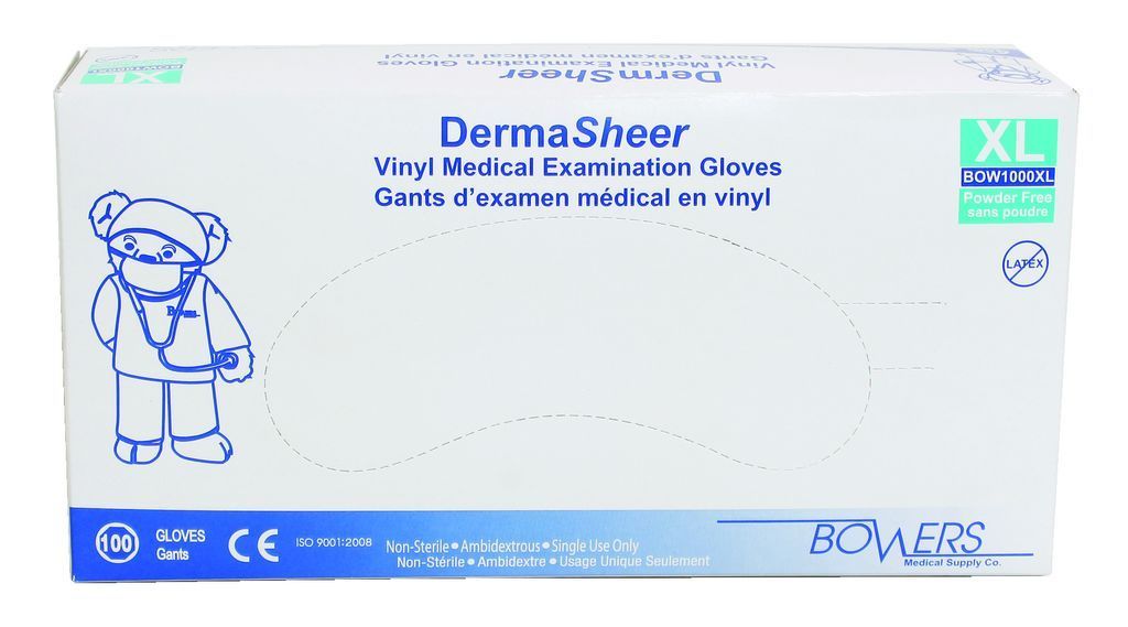 DERMASHEER VINYL GLOVES