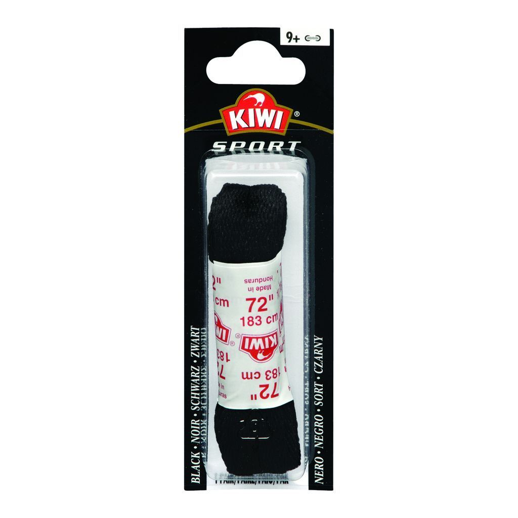BLACK COTTON HEAVY SHOE LACES