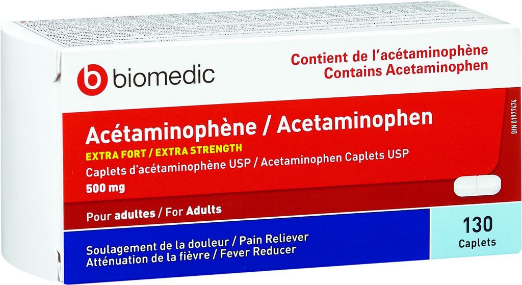ACETAMINOPHEN 500MG CAPLETS