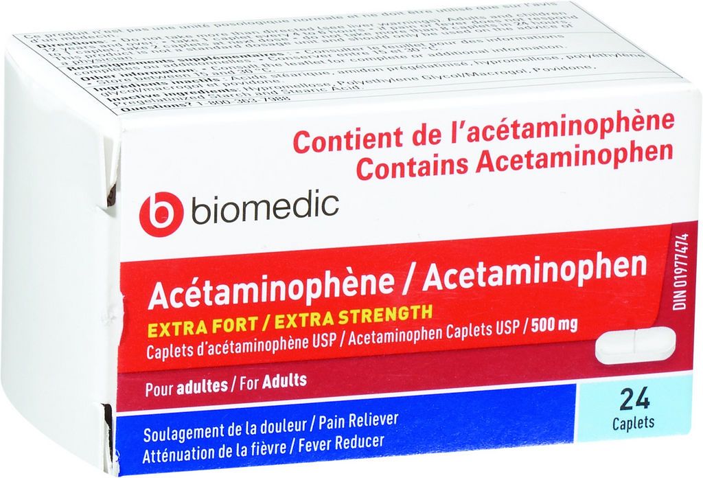 ACETAMINOPHEN 500MG CAPLETS