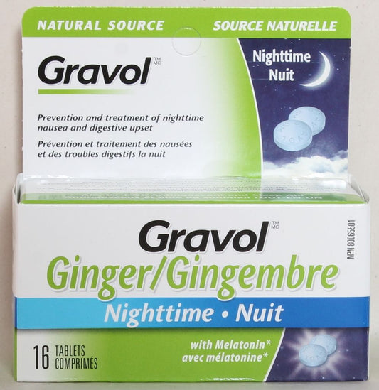 GINGER NIGHTTIME TABLETS WITH MELATONIN