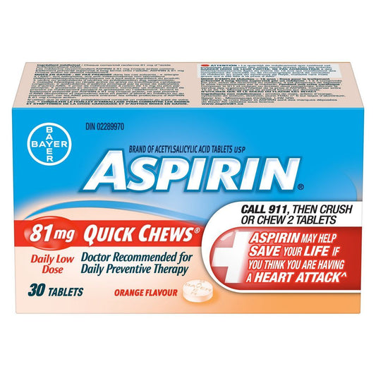 QUICK CHEW LOW DOSE ASA 81MG