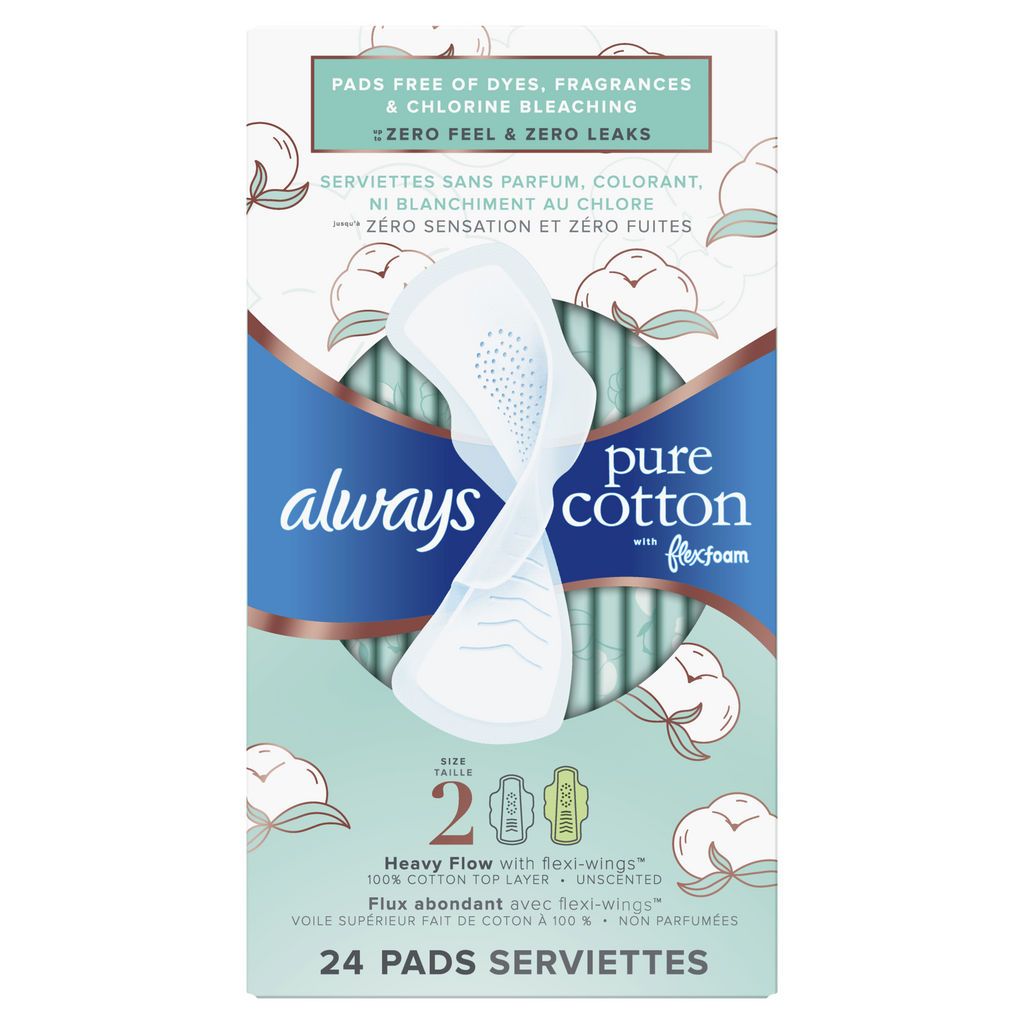 PURE COTTON UNSCENTED PAD WITH FLEXI-WINGS