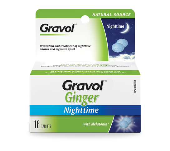 GINGER NIGHTTIME TABLETS WITH MELATONIN