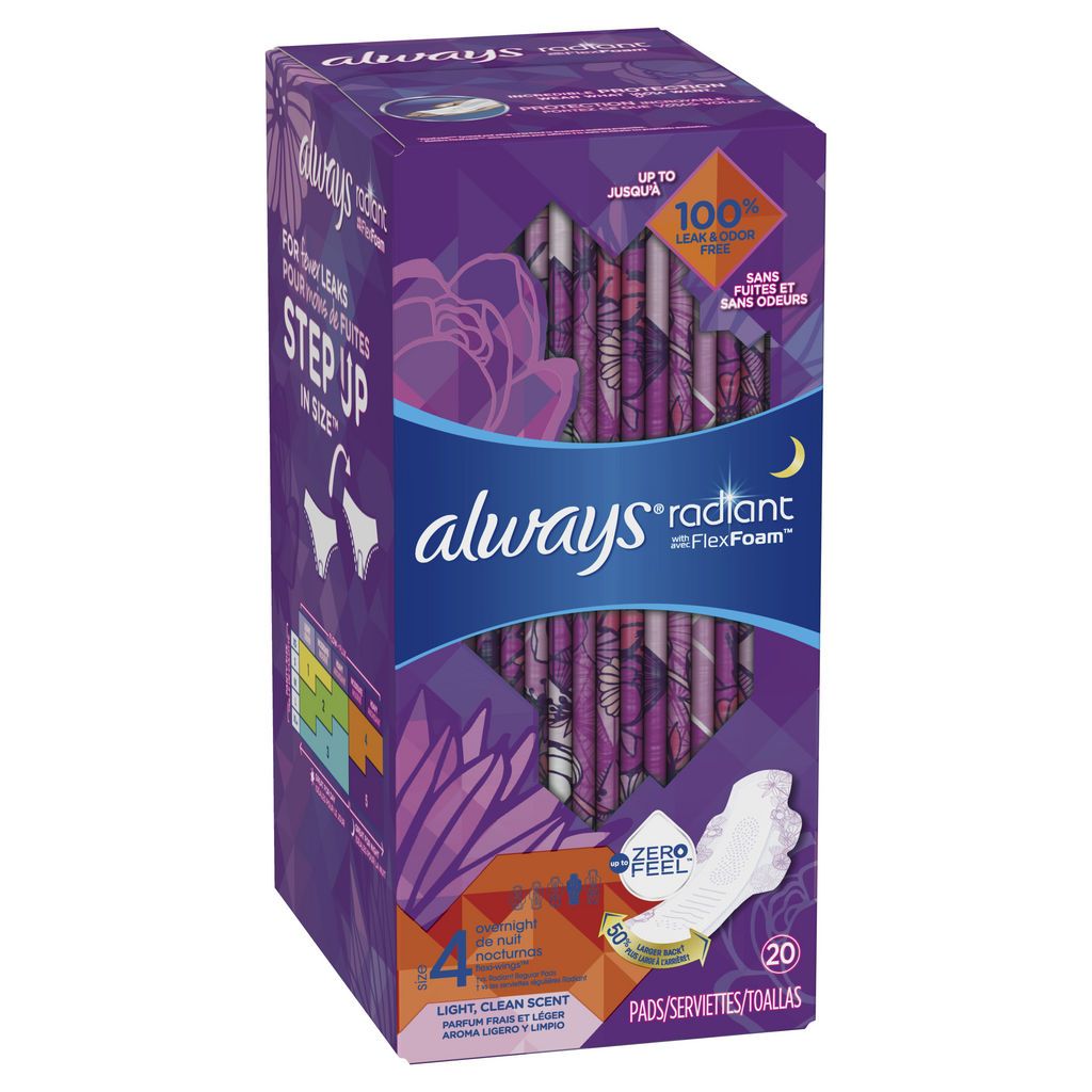 RADIANT PADS WITH FLEXI-WINGS - CLEAN SCENT