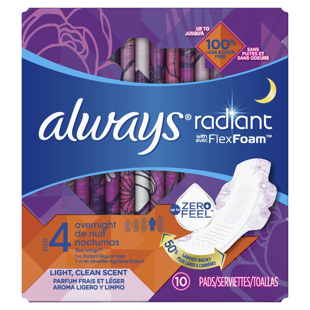 RADIANT PADS WITH FLEXI-WINGS - CLEAN SCENT