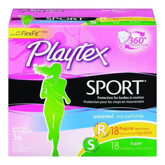 SPORT PLASTIC UNSCENTED TAMPONS