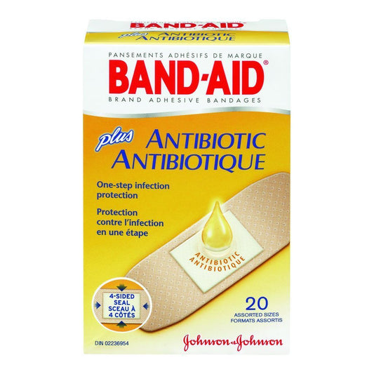 BAND-AID WITH ANTIBIOTIC -ASSORTED SIZES