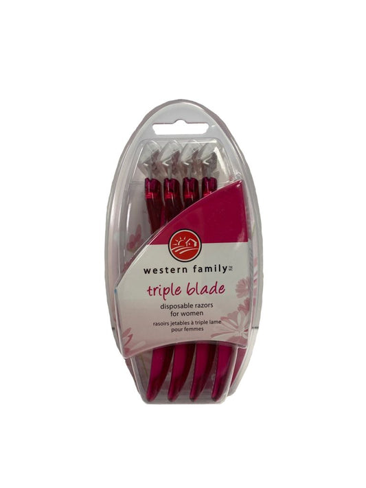 DISPOSABLE 3 BLADE RAZORS