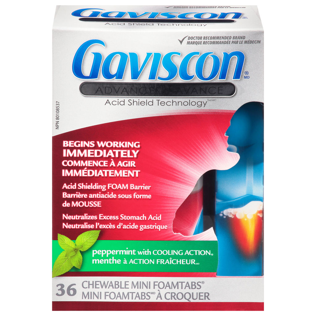 GAVISCON ADVANCED MINI CHEWABLE FOAMTABS
