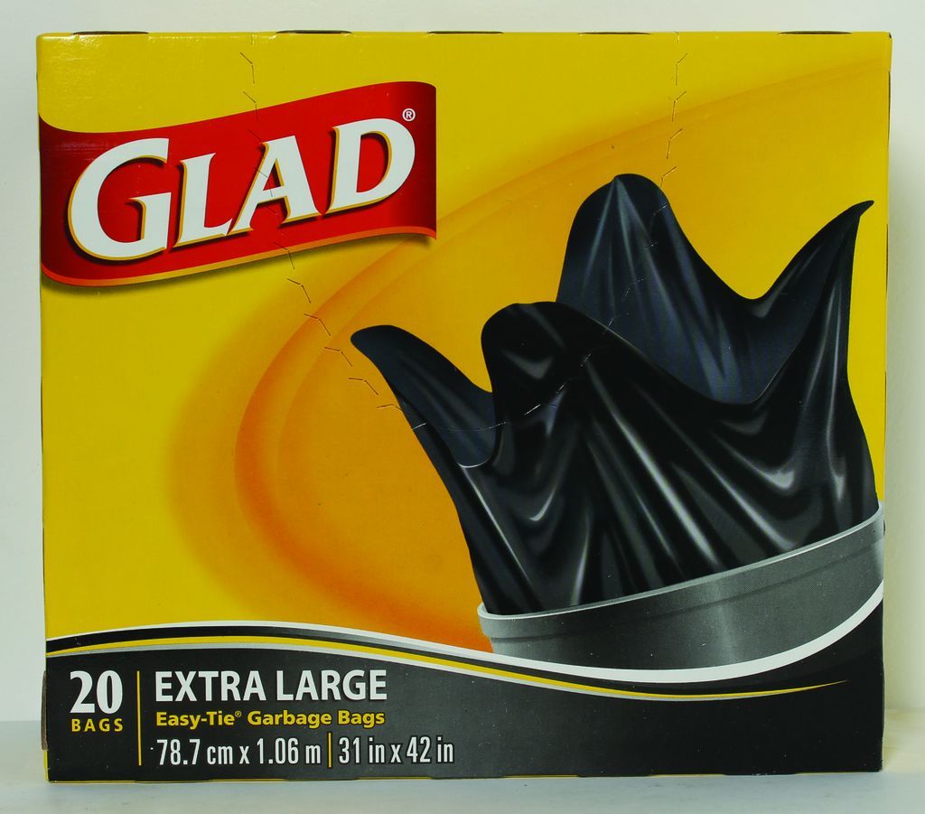 BLACK GARBAGE BAGS WITH EASY TIE TOP