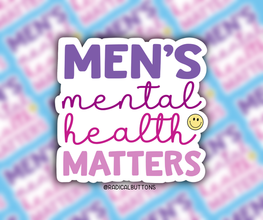 Men's mental health matters sticker