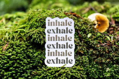 Inhale Exhale Sticker | Meditation Sticker | Yoga Sticker 