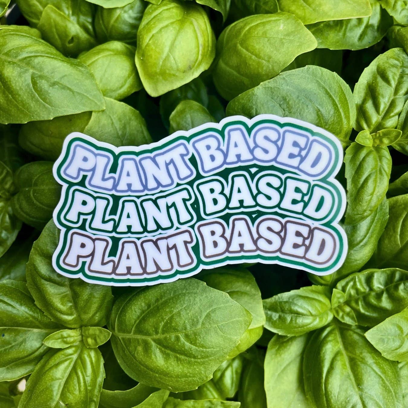 Wavy Plant-Based Sticker | Vegan Sticker | Animal Rights 