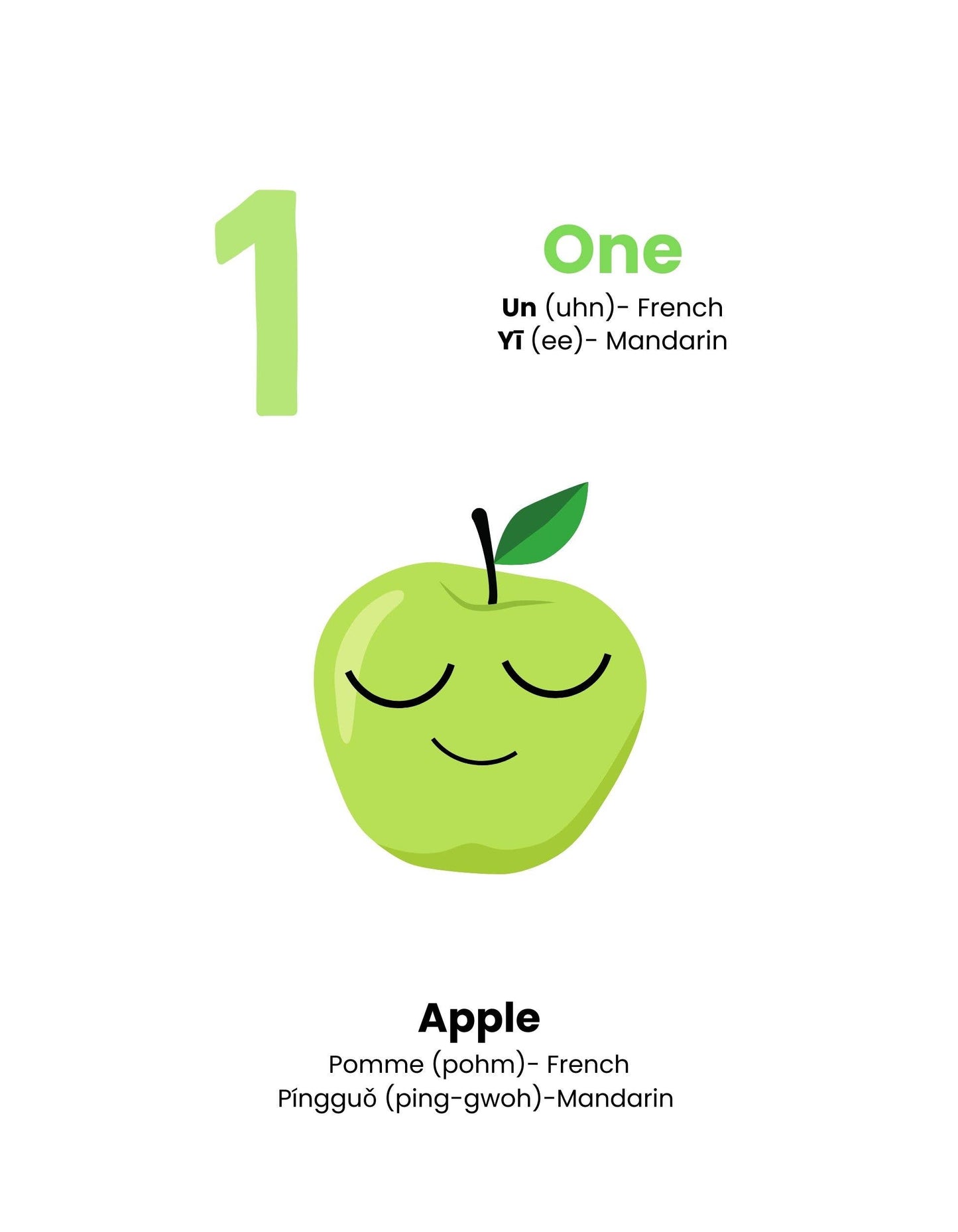 Yummy Numbers- counting food in different languages