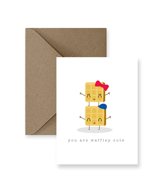 You are Waffley Cute Love Card